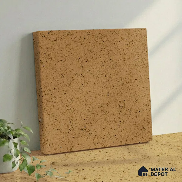 Belina Quartz QR 00310 Beige Celestia Helsinki Series 10.5 ft x 5.35 ft Quartz - 20 mm | 10 Years and Replacement Warranty | Suitable for Kitchen, Restaurant, Counter Tops, Dining, Reception, office