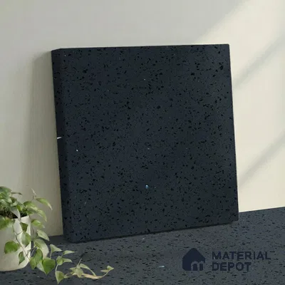Belina Quartz QR 00313 Dark Grey Cosmos Helsinki Series 10.5 ft x 5.35 ft Quartz - 20 mm | 10 Years and Replacement Warranty | Suitable for Kitchen, Restaurant, Counter Tops, Dining, Reception, office