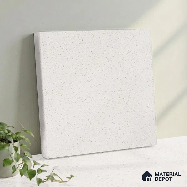 Belina Quartz QR 00315 C White Dunes Helsinki Series 10.5 ft x 2.66 ft Quartz - 20 mm | 10 Years and Replacement Warranty | Suitable for Kitchen, Restaurant, Counter Tops, Dining, Reception, office
