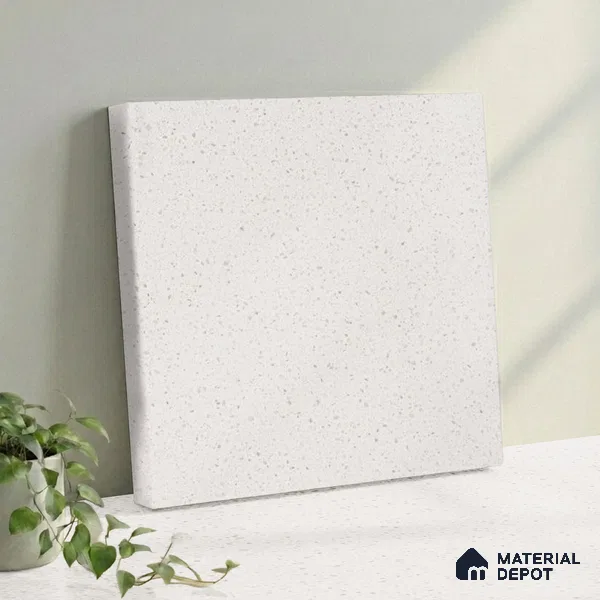 Belina Quartz QR 00315 White Dunes Helsinki Series 10.5 ft x 5.35 ft Quartz - 20 mm | 10 Years and Replacement Warranty | Suitable for Kitchen, Restaurant, Counter Tops, Dining, Reception, office