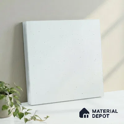 Belina Quartz QR 00316 Winter Snowfall Helsinki Series 10.5 ft x 5.35 ft Quartz - 20 mm | 10 Years and Replacement Warranty | Suitable for Kitchen, Restaurant, Counter Tops, Dining, Reception, office