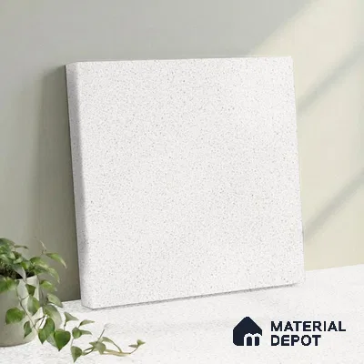 Belina Quartz QR 00318 Soft Wool Texture Helsinki Series 10.5 ft x 5.35 ft Quartz - 20 mm | 10 Years and Replacement Warranty | Suitable for Kitchen, Restaurant, Counter Tops, Dining, Reception, office