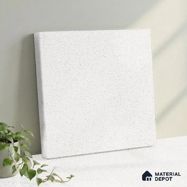 Belina Quartz QR 00318 Soft Wool Texture Helsinki Series 10.5 ft x 5.35 ft Quartz - 20 mm | 10 Years and Replacement Warranty | Suitable for Kitchen, Restaurant, Counter Tops, Dining, Reception, office