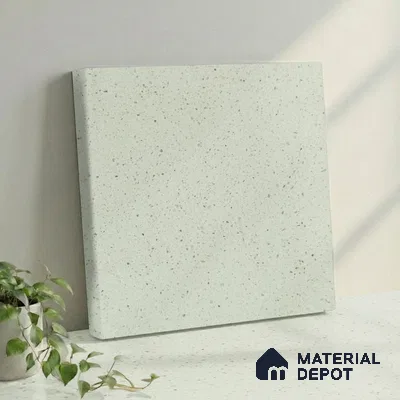 Belina Quartz QR 00319 Frosted Ice Helsinki Series 10.5 ft x 5.35 ft Quartz - 20 mm | 10 Years and Replacement Warranty | Suitable for Kitchen, Restaurant, Counter Tops, Dining, Reception, office