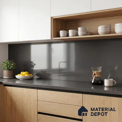 Belina Quartz QR 00321 B Carrara Golden Glow Helsinki Series 10.5 ft x 4.82 ft Quartz - 20 mm | 10 Years and Replacement Warranty | Suitable for Kitchen, Restaurant, Counter Tops, Dining, Reception, office