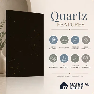 Belina Quartz QR 00321 B Carrara Golden Glow Helsinki Series 10.5 ft x 4.82 ft Quartz - 20 mm | 10 Years and Replacement Warranty | Suitable for Kitchen, Restaurant, Counter Tops, Dining, Reception, office