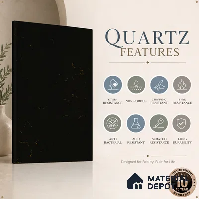 Belina Quartz QR 00321 Carrara Golden Glow Helsinki Series 10.5 ft x 5.35 ft Quartz - 20 mm | 10 Years and Replacement Warranty | Suitable for Kitchen, Restaurant, Counter Tops, Dining, Reception, office