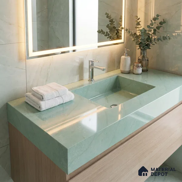 Belina Quartz QR 00329 Vera Fiora Helsinki Series 10.5 ft x 5.35 ft Quartz - 20 mm | 10 Years and Replacement Warranty | Suitable for Kitchen, Restaurant, Counter Tops, Dining, Reception, office