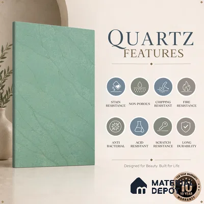 Belina Quartz QR 00329 Vera Fiora Helsinki Series 10.5 ft x 5.35 ft Quartz - 20 mm | 10 Years and Replacement Warranty | Suitable for Kitchen, Restaurant, Counter Tops, Dining, Reception, office