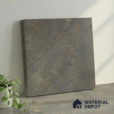 Belina Quartz QR 00331 Eclipse Golden Shadow Helsinki Series 10.5 ft x 5.35 ft Quartz - 20 mm | 10 Years and Replacement Warranty | Suitable for Kitchen, Restaurant, Counter Tops, Dining, Reception, office