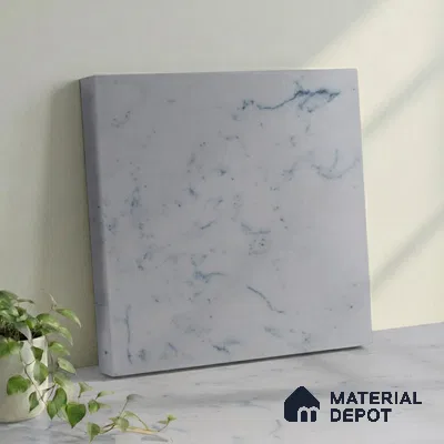 Belina Quartz QR 00334 Carrara Blue Value Series 10.66 ft x 5.41 ft Quartz - 20 mm | 5 Years Warranty | Suitable for Kitchen, Restaurant, Counter Tops, Dining, Reception, office