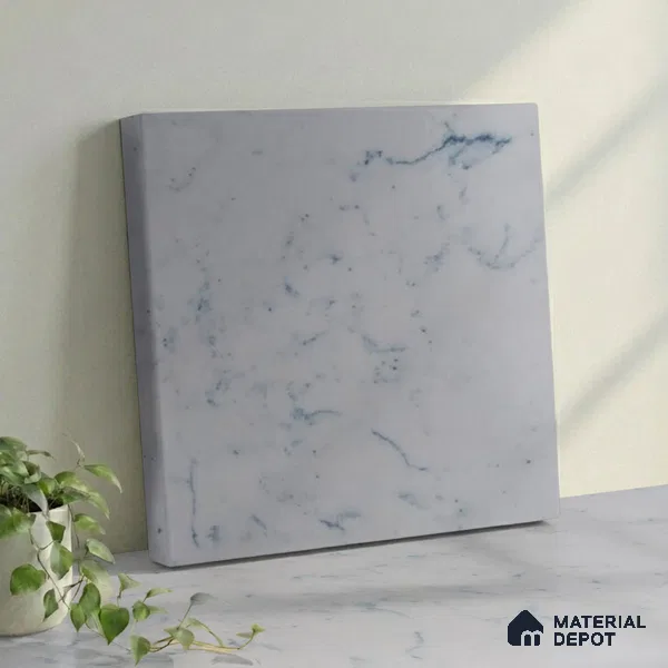 Belina Quartz QR 00334 Carrara Blue Value Series 10.66 ft x 5.41 ft Quartz - 20 mm | 5 Years Warranty | Suitable for Kitchen, Restaurant, Counter Tops, Dining, Reception, office