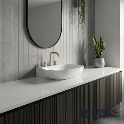 Belina Quartz QR 00338 B Frosted Lattice Jumbo Helsinki Series 10.83 ft x 5.41 ft Quartz - 20 mm | 10 Years and Replacement Warranty | Suitable for Kitchen, Restaurant, Counter Tops, Dining, Reception, office