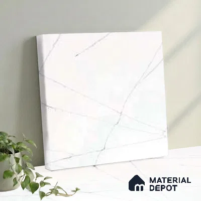 Belina Quartz QR 00338 Frosted Lattice Mini Jumbo Helsinki Series 10.53 ft x 4.79 ft Quartz - 20 mm | 10 Years and Replacement Warranty | Suitable for Kitchen, Restaurant, Counter Tops, Dining, Reception, office