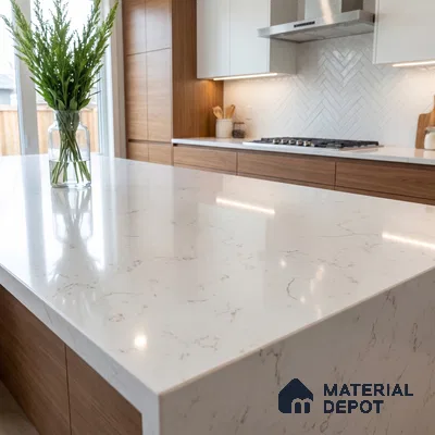 Belina Quartz QR 00351 B Aurora Veil Jumbo Helsinki Series 10.83 ft x 5.41 ft Quartz - 20 mm | 10 Years and Replacement Warranty | Suitable for Kitchen, Restaurant, Counter Tops, Dining, Reception, office