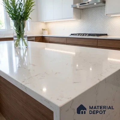 Belina Quartz QR 00351 Aurora Veil Mini Jumbo Helsinki Series 10.53 ft x 4.79 ft Quartz - 20 mm | 10 Years and Replacement Warranty | Suitable for Kitchen, Restaurant, Counter Tops, Dining, Reception, office