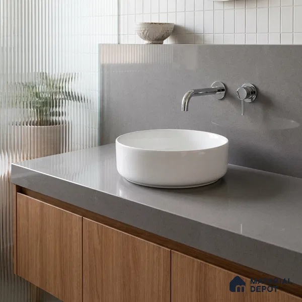 Belina Quartz QR 00353 B Lavender Mist Jumbo Helsinki Series 10.83 ft x 5.41 ft Quartz - 20 mm | 10 Years and Replacement Warranty | Suitable for Kitchen, Restaurant, Counter Tops, Dining, Reception, office