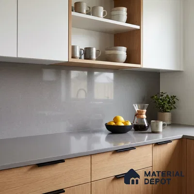 Belina Quartz QR 00353 B Lavender Mist Jumbo Helsinki Series 10.83 ft x 5.41 ft Quartz - 20 mm | 10 Years and Replacement Warranty | Suitable for Kitchen, Restaurant, Counter Tops, Dining, Reception, office