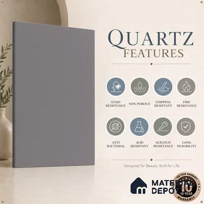 Belina Quartz QR 00353 B Lavender Mist Jumbo Helsinki Series 10.83 ft x 5.41 ft Quartz - 20 mm | 10 Years and Replacement Warranty | Suitable for Kitchen, Restaurant, Counter Tops, Dining, Reception, office