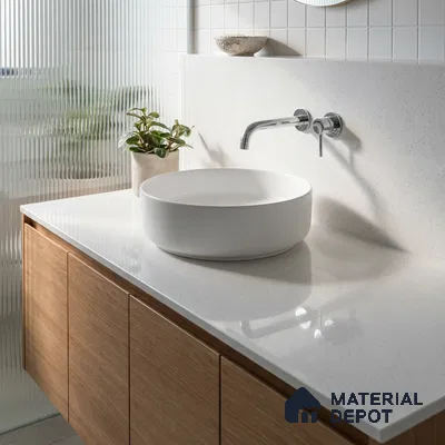 Belina Quartz QR 00354 B Frosted Mist Jumbo Helsinki Series 10.83 ft x 5.41 ft Quartz - 20 mm | 10 Years and Replacement Warranty | Suitable for Kitchen, Restaurant, Counter Tops, Dining, Reception, office