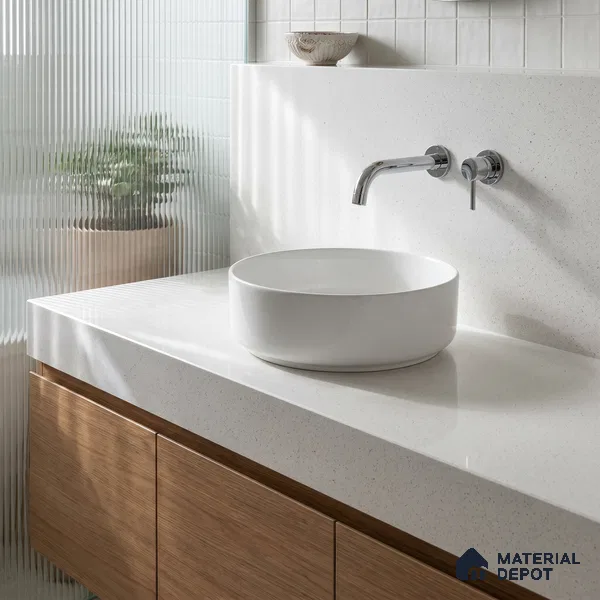 Belina Quartz QR 00356 Frosted Linen Mini Jumbo Helsinki Series 10.53 ft x 4.79 ft Quartz - 20 mm | 10 Years and Replacement Warranty | Suitable for Kitchen, Restaurant, Counter Tops, Dining, Reception, office