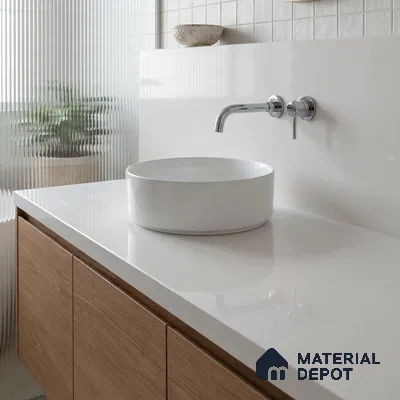 Belina Quartz QR 00357 Frosted Aura Mini Jumbo Helsinki Series 10.53 ft x 4.79 ft Quartz - 20 mm | 10 Years and Replacement Warranty | Suitable for Kitchen, Restaurant, Counter Tops, Dining, Reception, office