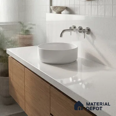 Belina Quartz QR 00362 B Frosted Stardust Jumbo Helsinki Series 10.83 ft x 5.41 ft Quartz - 20 mm | 10 Years and Replacement Warranty | Suitable for Kitchen, Restaurant, Counter Tops, Dining, Reception, office