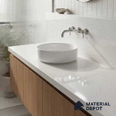 Belina Quartz QR 00362 Frosted Stardust Mini Jumbo Helsinki Series 10.53 ft x 4.79 ft Quartz - 20 mm | 10 Years and Replacement Warranty | Suitable for Kitchen, Restaurant, Counter Tops, Dining, Reception, office