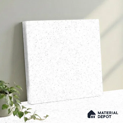 Belina Quartz QR 00362 Frosted Stardust Mini Jumbo Helsinki Series 10.53 ft x 4.79 ft Quartz - 20 mm | 10 Years and Replacement Warranty | Suitable for Kitchen, Restaurant, Counter Tops, Dining, Reception, office