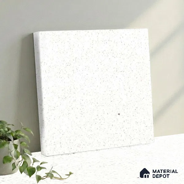Belina Quartz QR 00363 Frosted Aurora Mini Jumbo Helsinki Series 10.53 ft x 4.79 ft Quartz - 20 mm | 10 Years and Replacement Warranty | Suitable for Kitchen, Restaurant, Counter Tops, Dining, Reception, office