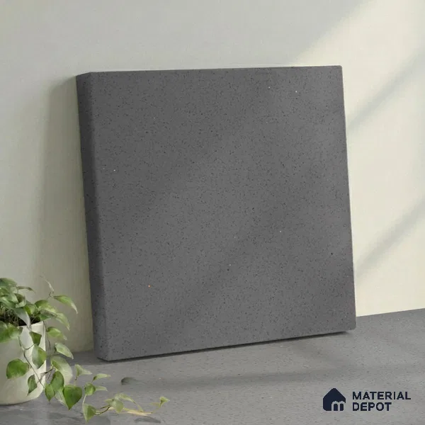 Belina Quartz QR 00364 B Meteorite Grey Jumbo Helsinki Series 10.83 ft x 5.41 ft Quartz - 20 mm | 10 Years and Replacement Warranty | Suitable for Kitchen, Restaurant, Counter Tops, Dining, Reception, office