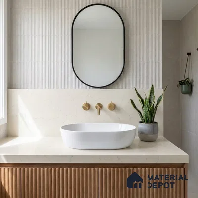 Belina Quartz QR 00377 Tuscan Pearl Value Series 10.5 ft x 5.25 ft Quartz - 20 mm | 5 Years Warranty | Suitable for Kitchen, Restaurant, Counter Tops, Dining, Reception, office