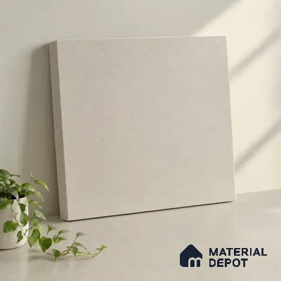 Belina Quartz QR 00377 Tuscan Pearl Value Series 10.5 ft x 5.25 ft Quartz - 20 mm | 5 Years Warranty | Suitable for Kitchen, Restaurant, Counter Tops, Dining, Reception, office
