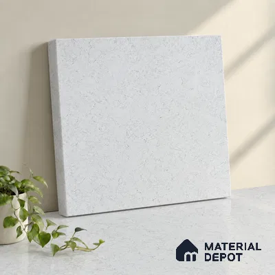 Belina Quartz QR 00380 Silver Haven Helsinki Series 10.5 ft x 5.35 ft Quartz - 20 mm | 10 Years and Replacement Warranty | Suitable for Kitchen, Restaurant, Counter Tops, Dining, Reception, office