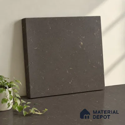 Belina Quartz QR 00383 Bronze Carrara Helsinki Series 10.5 ft x 5.35 ft Quartz - 20 mm | 10 Years and Replacement Warranty | Suitable for Kitchen, Restaurant, Counter Tops, Dining, Reception, office