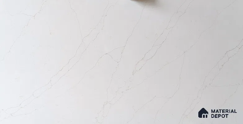 Belina Quartz QR 00388 Hermosa Flora Gold Helsinki Series 11.5 ft x 6.5 ft Quartz - 20 mm | 10 Years and Replacement Warranty | Suitable for Kitchen, Restaurant, Counter Tops, Dining, Reception, office