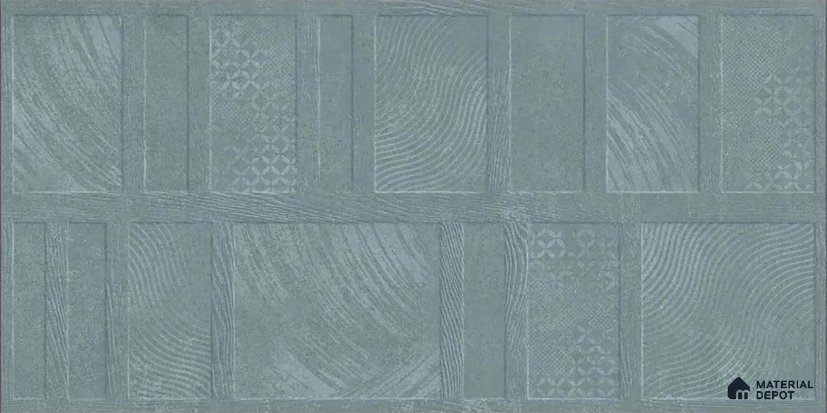 TL 01202 B Quanto Aqua HL 2 600x300 mm Ceramic Bathroom Wall Tile - 8 mm (Sample)