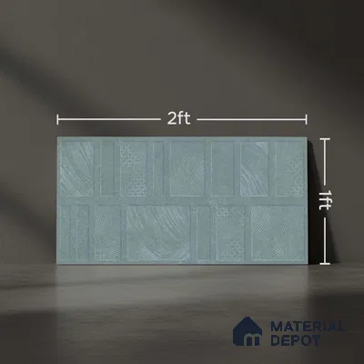 TL 01202 B Quanto Aqua HL 2 600x300 mm Ceramic Bathroom Wall Tile - 8 mm (Sample)