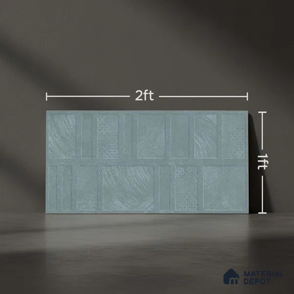 TL 01202 B Quanto Aqua HL 2 600x300 mm Ceramic Bathroom Wall Tile - 8 mm (Sample)