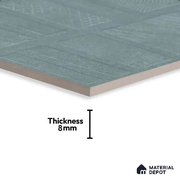TL 01202 B Quanto Aqua HL 2 600x300 mm Ceramic Bathroom Wall Tile - 8 mm (Sample)