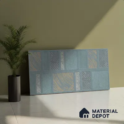 TL 01202 A Quanto Aqua HL 1 600x300 mm Ceramic Bathroom Wall Tile - 8 mm (Sample)