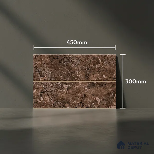TL 05793 C Quartz Dark 450x300 mm Glossy Finish Ceramic Wall Tile - 7 mm