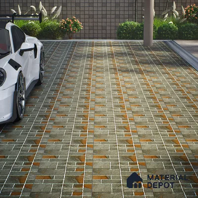 Parking Floor Tile TL 07563 Quiet Alloy | 16 x 16 inch | Anti Skid Matte Finish Heavy Duty Vitrified Tile - 12 mm | Suitable For High Traffic Areas, Terrace, Balcony | Pattern Alignment May Vary | 2-3 mm Spacer is Mandatory