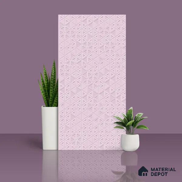 TL 00693 B Radiant Rosy Series Pattern 3 Pink Matte Finish 4 ft x 2 ft Full Body Vitrified Tile - 9 mm (Sample)