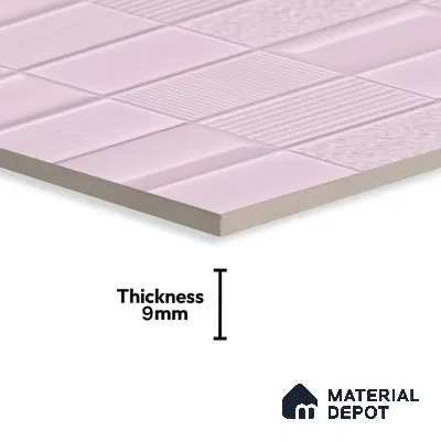 TL 00693 D Radiant Rosy Series Pattern 1 Pink Matte Finish 4 ft x 2 ft Full Body Vitrified Tile - 9 mm (Sample)