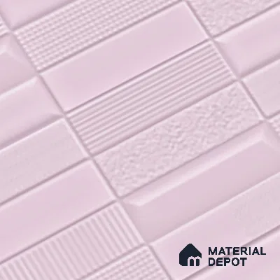 TL 00693 D Radiant Rosy Series Pattern 1 Pink Matte Finish 4 ft x 2 ft Full Body Vitrified Tile - 9 mm (Sample)
