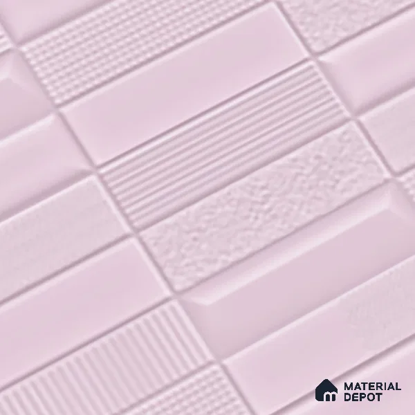 TL 00693 D Radiant Rosy Series Pattern 1 Pink Matte Finish 4 ft x 2 ft Full Body Vitrified Tile - 9 mm (Sample)