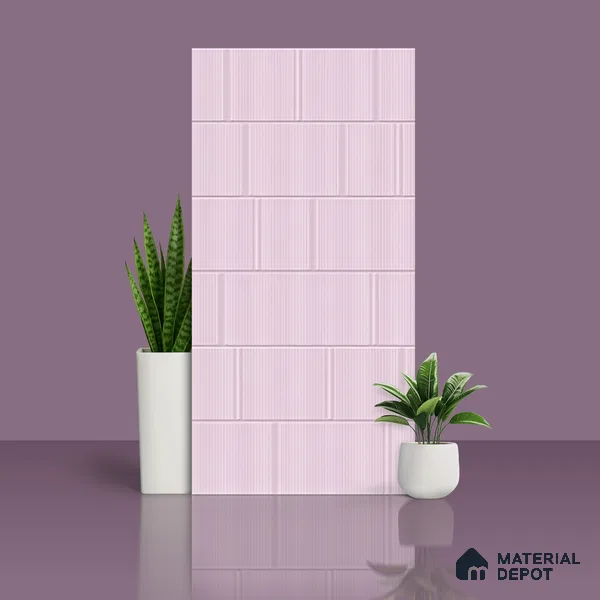 TL 00693 E Radiant Rosy Series Pattern 2 Pink Matte Finish 4 ft x 2 ft Full Body Vitrified Tile - 9 mm (Sample)