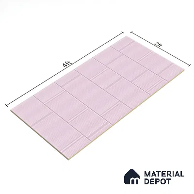 TL 00693 E Radiant Rosy Series Pattern 2 Pink Matte Finish 4 ft x 2 ft Full Body Vitrified Tile - 9 mm (Sample)