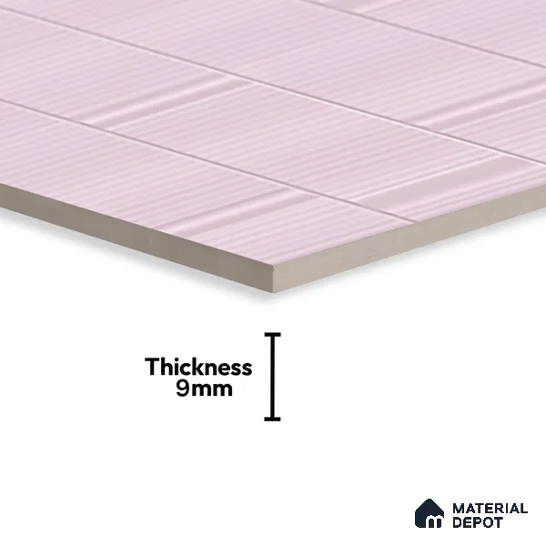TL 00693 E Radiant Rosy Series Pattern 2 Pink Matte Finish 4 ft x 2 ft Full Body Vitrified Tile - 9 mm (Sample)